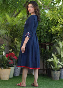 Recién llegado hecho a mano bohemio corto Maxi bordado Floral mangas tres cuartos cremallera decoraciones cintura Natural-para ropa de fiesta - Product Image 5