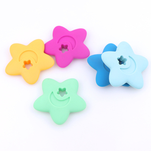 Massaggiagengive per Neonati in Silicone Alimentare a Forma di Stella, Giocattolo Sensoriale Masticabile, Regalo per Neonati, Perline Sensoriali per Dentizione - Product Image 1