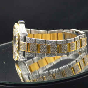 Reloj de Diamantes Moissanite de Diseño en Oferta, Joyería Estilo Hip Hop con Brillo Duradero, Disponible para la Venta - Product Image 5