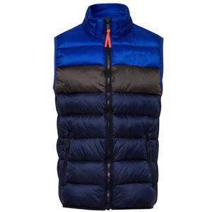 Gilet de haute qualité couleur bloc sans manches coupe ajustée équestre gilet bouffant hommes gilets en duvet gonflé avec logo personnalisé hiver OEM - Product Image 1