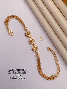 Fantaisie A.D Diamant Rose Or Imitation Mode Bracelet Élégant Breslet pour Femme - Product Image 3