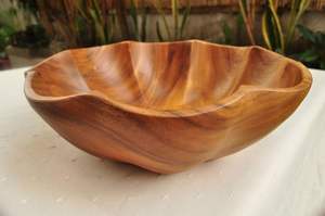 RECUERDA PERFECTO ARTESANÍA VERSÁTIL Tazón de masa de madera Hecho a mano para frutas o ensaladas Vintage Granja rústica de alta calidad - Product Image 3