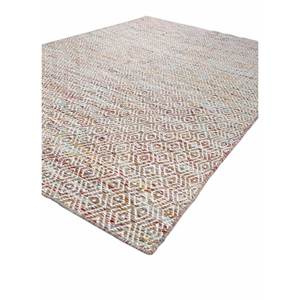 Alfombras Abrash Adwv-13047 de Tejido Plano con Patrón Geométrico en Lana y Viscosa, Color Rosa y Morado, para Uso Doméstico - Product Image 1
