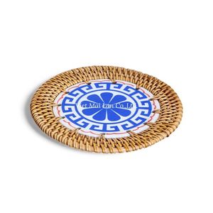 Handmade Natural Rattan Coaster With Smooth Finish For Coffee Tea Cups And Interior <b>Table</b> <b>Protection</b> - Product Image 1