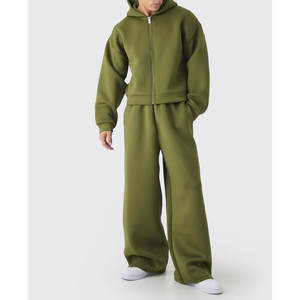 Chándal de hombre con logotipo personalizado, conjunto de Jogger de forro polar de algodón, ropa deportiva de entrenamiento para gimnasio, trajes informales - Product Image 4