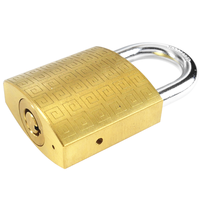 Cadenas à combinaison ABA haute sécurité 40 mm en laiton chromé avec clé tubulaire pour porte, usage domestique, sacs de sport professionnels, porte-documents – Modèle