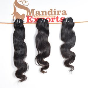 Extensions de cheveux humains du temple indien alignés sur les cuticules noires naturelles 100% Bundles bruts non traités à vague profonde lâche vierge Bodywave - Product Image 6