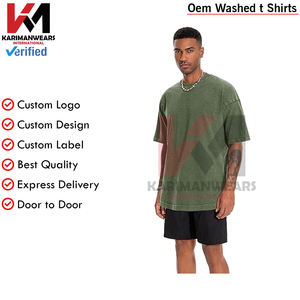 Camisetas de gran tamaño para hombre Camisetas holgadas básicas lavadas vintage de manga corta | Tops cómodos con estilo informal - Product Image 3