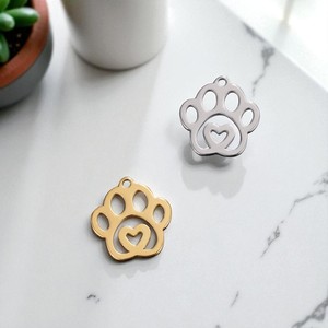 Charmes de patte d'animal faits à la main en argent sterling pendentif personnalisable faisant des bijoux - Product Image 2