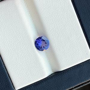 Pierre de naissance de décembre, Tanzanite ronde AA bleue, gemme naturelle facettée, loupe propre avec traitement thermique, gemme en vrac pour la personnalisation - Product Image 5