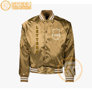 Iota personalizado | Chaqueta universitaria bordada de satén Phi Fraternidad Transpirable Ropa griega Theta Hombres Chaquetas al por mayor - Product Image 5