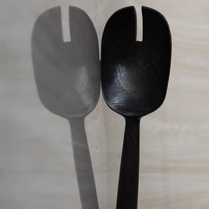 Cuillère en bois naturel de qualité supérieure pour la cuisine, le service, écologique, légère, artisanale, cuillère de mariage, style américain - Product Image 1