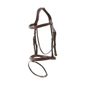 Brida trenzada Flash Noseband Brida de caballo de cuero genuino colorido de lujo en la India - Product Image 5