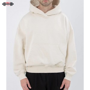 Streetwear personnalisé sans ficelle de haute qualité coupe-vent respirant 100% coton polaire unisexe sweats à capuche en éponge française 300gsm - Product Image 3