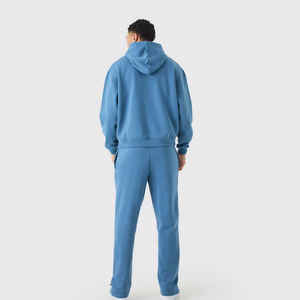 Ensemble de survêtements d'hiver unisexe en éponge française survêtements décontractés surdimensionnés en coton polaire épais et lourd avec logo personnalisé pour hommes - Product Image 4