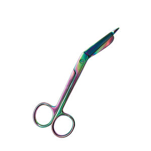 Tijeras de vendaje Knowles médicas recubiertas de arcoíris, tijeras Lister de acero inoxidable con fuente de alimentación Manual de Clip - Product Image 3