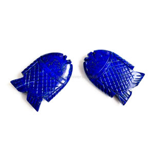 Natural <b>Lapis</b> <b>Lazuli</b> Fish Shape Gemstones Top Quality <b>Lapis</b> Stone Beads For Jewelry Making Supplies Loose Hand Carved Charms - Product Image 2