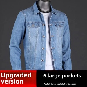 Personnaliser 100% coton Denim hommes vestes Premium en gros veste pour hommes élégant délavé Jeans homme vestes - Product Image 4