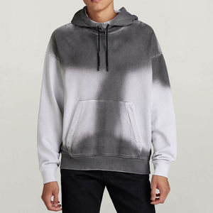 Sudadera con Capucha de Moda para Hombre, Talla Grande, Lavado Desteñido, 100% Algodón, Informal, Holgada, Gruesa - Product Image 1