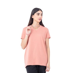 Camiseta Casual de Algodón 100% para Mujer, Venta al por Mayor Directa de Fábrica 2025, con Estampado, Cuello Redondo, Corte Regular, Colores y Logotipo Personalizables - Product Image 4