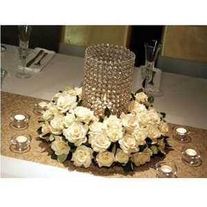 Set of 2 Silver Crystal & Metal <b>Tealight</b> <b>Holders</b> for Tabletop Home & Christmas Lighting Decor Round Candle Votive - Product Image 2