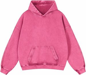Meilleur personnalisé hommes 100% coton délavé à l'acide coupe ajustée Streetwear surdimensionné col à capuche sweats d'hiver motif solide Service OEM - Product Image 4