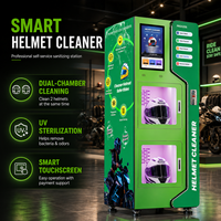 Distributeur automatique de nettoyage de casques de moto à double compartiment avec liquide anti-buée pour casques de moto et de sécurité