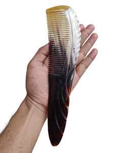 Peigne en corne de vache naturelle, outil de toilettage de qualité supérieure, respectueux de l'environnement - Product Image 4