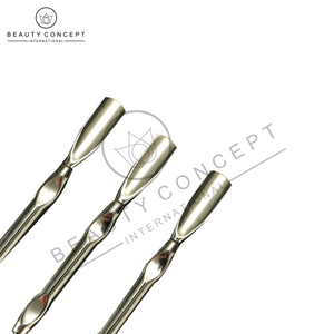 Haut de gamme Logo personnalisé en acier inoxydable ongles cuticules poussoir écologique Double extrémité manucure cuticule poussoir pour peau morte - Product Image 5