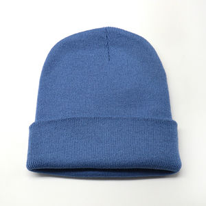 Gran oferta, gorro de invierno Unisex, gorro de punto sólido personalizado de alta calidad con logotipo de diseñador, gorro promocional personalizado - Product Image 4