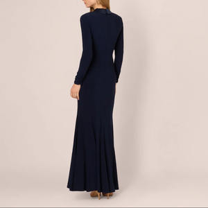 <span class=keywords><strong>Robe</strong></span> femme <span class=keywords><strong>smoking</strong></span> <span class=keywords><strong>robe</strong></span> sirène manches longues <span class=keywords><strong>robe</strong></span> élégante dos fermeture éclair col charmeuse <span class=keywords><strong>robe</strong></span> formelle tricot crêpe maxi <span class=keywords><strong>robe</strong></span> - Product Image 5