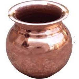 100% Pure Copper Meena Print Pooja Lota Lid Customized OEM ODM Decorative <b>Metal</b> Water Pot Ayurvedic Lota From India - Product Image 6