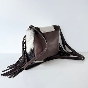 Bolso de Hombro de Cuero Genuino para Mujer, Estilo Occidental, con Flecos de Piel de Ante, Diseño Nuevo, Alta Calidad, Estilo Bohemio - Product Image 4