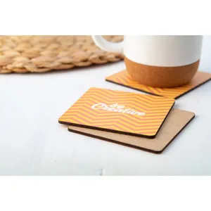 Sous-verre promotionnel personnalisable en bois HDF pour merchandising - Product Image 3