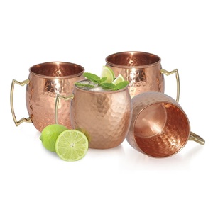 Mule de Moscou Pure Tasses en cuivre martelé à la main avec paille et verre à liqueur pour restaurant et pour offrir à quelqu'un - Product Image 4