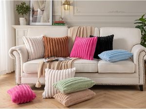 Double-Sided Faux Fur Plush Decorative Pillow <b>for</b> <b>Sofa</b> Couch Bedroom <b>Throw</b> Pillow Covers Pillowcase Cushion Covers No Latex - Product Image 2