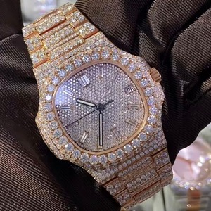 Montre Hip Hop de Luxe Personnalisable avec Moissanite VVS Effet Diamant, Testée 100% au Testeur de Diamants, Style Unique, Bling-Bling - Product Image 2