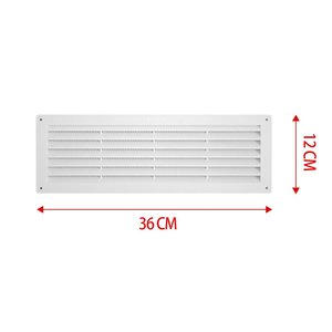 Griglia di ventilazione rettangolare 360x120mm griglia di ventilazione in plastica Made in Italy-materiali elettrici/ventilatori - Product Image 1