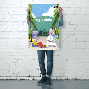 Póster BT21 para Hollywood, Técnica de Impresión Digital, Estilo Colgante, Lona de Vinilo, Material de Poliéster, Banderas, Pancartas - Product Image 1