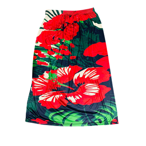 <b>High</b> Quality African Maxi <b>Skirt</b> Elastic <b>Waist</b> Bright Colors Elegant Floral <b>Long</b> <b>Skirt</b> African Bohemian Inspired Fashion - Product Image 2