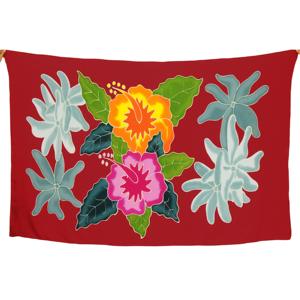Sarongs hawaïens peints à la main en rayonne de qualité supérieure, paréo, vente en gros personnalisée, vêtements de plage, couverture, îles du Pacifique, HPAG029-03-180 - Product Image 1