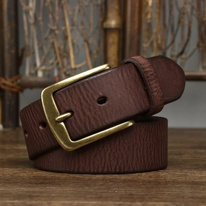 2025 ceinture en cuir la plus vendue ceinture en cuir réglable en cuir véritable confortable et durable avec boucle en métal - Product Image 5