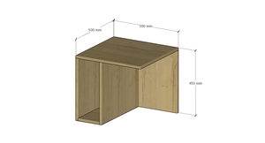 Mesita de Noche Abierta Minimalista de Alta Calidad de Fábrica Vietnamita (Marca Dolcevita) - Product Image 4