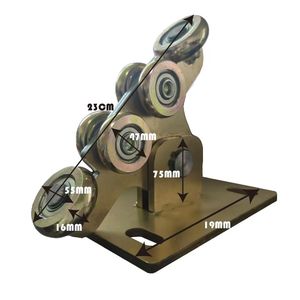 Rueda de acero galvanizado de alta resistencia <span class=keywords><strong>para</strong></span> carro de puerta corredera, antirrobo, con riel de puerta corredera W65 W80 Songyin Kunshen - Product Image 1