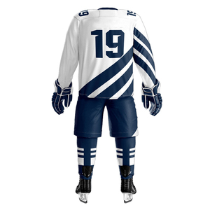 Ensemble de maillots de hockey sur glace en polyester personnalisable de qualité supérieure Nom de l'équipe OEM Uniforme sportif Impression numérique Vêtements de hockey sur glace - Product Image 6