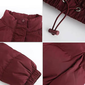 Veste matelassée à capuche pour femme de haute qualité, fermeture à points ouverts, respirante, couleur noire, doublure en nylon d'hiver, capuche amovible - Product Image 4