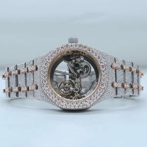 Colección de Relojes de Lujo para Hombre de Calidad Estándar, Movimiento de Cuarzo de 41 mm, Claridad VVS, Relojes con Diamantes Moissanite, India - Product Image 6