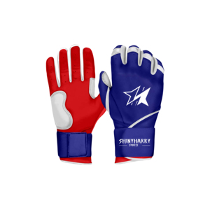 Guantes de bateo de béisbol de cuero Cabretta de puño largo SHINY HARRY SPORTS guantes de bateo de béisbol personalizados para adultos entrenamiento profesional - Product Image 6