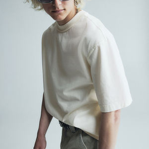 เสื้อยืดคอกลมผู้ชาย ผ้าฝ้าย 100% คุณภาพสูง ระบายอากาศได้ดี รับสกรีนโลโก้ 260 GSM เสื้อยืดทรงบ็อกซี่ผู้ชาย ผู้ผลิต - Product Image 2