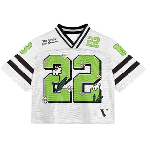 Custom France V-Neck Screen Print T-Shirts Quick Dry Oversized Boxy Fit Mesh Soccer Jersey Football & Basketball Sportswear - Product Image 2